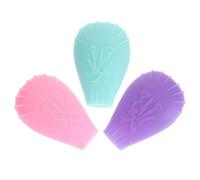 3 Piezas Cubierta de polvo de cepillo de maquillaje brocha de maquillaje de viaje fundas protectoras para brochas cosméticas organizador de brochas de maquillaje gel de sílice WOFASHPURET