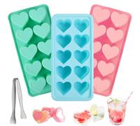 3 Piezas Cubiteras para Hielo, Cubitera, Cubitera Silicona, Fácil de Sacar, Adecuado para Bebidas, Cócteles, Chocolate, Líquidos Congelados, Alimentos para Bebés