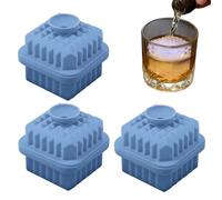 3 Piezas Cubiteras Para Hielo Grande Con Tapa, Hielera Silicona, Hielos Grande De Cuadrada 5 Cm Para Whisky, Cocktail, Bourbon Y Bebidas