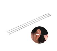 3 Piezas cuchara de orejera removedor de cera de orejeras orejera de metal kit de limpieza de oídos tapones para los oídos palillo para los oídos Acero inoxidable carroñeros