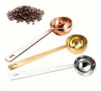 3 Piezas Cucharas Dosificadoras de Café, Cucharas de Café de Acero Inoxidable, Reutilizables Cucharas de Café, Cuchara Medidora de Café de Mango Largo para Café en Polvo Frijoles Harina y Proteínas