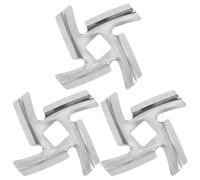 3 Piezas Cuchilla de Repuesto, Acero Inoxidable 8 MM | Orificio Cuadrado 0,31 Pulgadas, Plata, Resistente al Desgaste, para Preparación Rápida y Uso Doméstico