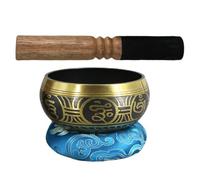 3 Piezas Cuenco Musical de Meditación de Cobre, de Yoga Tibetano | Cuenco de Golpeteo Manual con Mazo de Madera, Ligero y Portátil Color Aleatorio