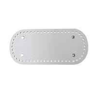 3 piezas de 22 x 10 cm de largo for bolso de punto, base de cuero sintético hecha a mano con agujeros, accesorios de ganchillo DIY.(Beige)