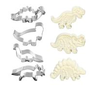 3 Piezas De 3 Moldes De Fósiles De Dinosaurios, 4 Piezas De 4 Moldes De Dinosaurios, Cortadores De Galletas De Dinosaurios, Cortadores De Galletas Para Niños