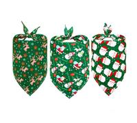 3 Piezas De Accesorios para PañUelos Perro Navidad PañUelos El Cuello Mascotas Gatos Bufanda Triangular MuñEco Nieve Papá Noel PapillóN áRbol Conjunto Baberos Lavables