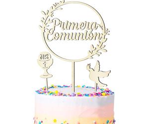 3 piezas de adornos para de primera comunión, decoración de madera "Mi primera comunión" con y la Sede de , adorno para de bautizo para eclesiástica española, religiosa infantil