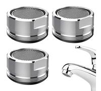 3 piezas de agua hansip,grifo colador aireador,24mm difusor grifo para cocina y baño,perlator,perlatores para grifos,perlator M24,metálico rosca exterior grifo de repuesto con junta