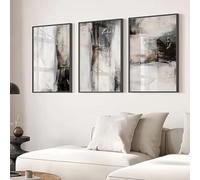 3 piezas de arte de pared para sala de estar, póster abstracto neutro, impresiones de lienzo moderno, decoración del hogar (50 x 70 cm (20 x 28 pulgadas) x 3)