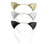 3 Piezas De Banda Para La Cabeza De Oído De Gato, Diademas Brillantes, Accesorios Creativos Para El Cabello, Suministros De Aderezo Para Fiestas, Accesorios De Ropa.