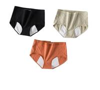 3 Piezas de Bragas Menstruales de Algodón Estilo Hipster para Adolescentes Kit de Inicio para El Primer Día Bragas Absorbentes para El Posparto Con Flujo Abundante Ropa Interior deportiva Braga