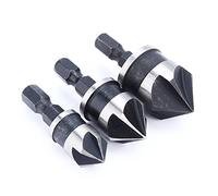 3 piezas de brocas avellanadoras, 90 grados 1/4" hexagonal, avellanador para madera de metal, broca de cambio rápido para carpintería