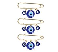 3 Piezas de Broche de Ojo Malvado, Broche de Ojo Malvado de Turquía, Broches de Manos con Globo Ocular de la Suerte, Joyería para Buena Suerte