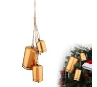 3 Piezas de Campanas Navideñas, Campanas Navideñas Retro Campanas Doradas Adornos Navideños Colgantes para Árbol de Navidad Puerta Ventana Decoración Navideña