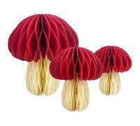 3 Piezas De Centros De Mesa De Panal De Setas, Decoración De Papel De Seda En Forma De Seta 3D para Decoración De Fiesta De Cumpleaños Temática del País De Maravillas De Selva