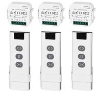 3 piezas de control de radio para persianas, interruptor inteligente de 230 V, compatible con cortinas de sol, mando a distancia RF+