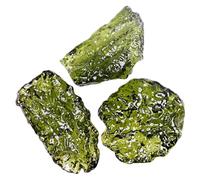 3 piezas de cristal de moldavita de 1 a 3 g, meteorito checo verde, colgante de piedra de moldavita irregular artificial para suministros de fabricación de joyas, estilo de piedra, cristal real