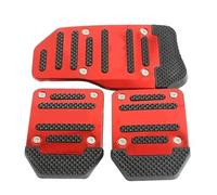 3 Piezas De Cubiertas Antideslizantes Universales Para Pedales Carreras Manuales Freno Y Acelerador Accesorios Para Interior Coche Freno(Red Set)