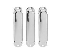 3 piezas de cubiertas para pastillas de bobina simple de guitarra eléctrica, juego de carcasas de pastilla de cobre para reducir el ruido y mejorar el tono, incluye 3 cubiertas de (Plata)