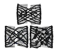 3 Piezas De Cultivo Negro, Accesorios De Cabello Invisibles Variados, Clips Elásticos De Cabello Telescópico Y Suministros Decorativos Para Peinados.