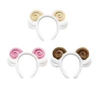 3 Piezas De Diadema De Bocina De Oveja, Linda Diadema De Lujos, Accesorios Para El Cabello Para Lavado De Cara, Accesorios De Rol, Accesorios Fotográficos.