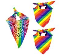 3 piezas de diademas de arcoíris, accesorios de ropa, accesorios para el cabello de arcoíris, bufandas cuadradas de colores, diademas de bufanda