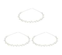 3 Piezas De Diamantes De Imitación De Cristal Nupcial Para Mujer Diadema De Boda Flor Niña Diamante Delgada De Hoja De Plata Accesorios Para El Pelo Tiara Para Novia