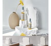 3 Piezas de diseño Original para fotografía de Fondo, Accesorios Impermeables para aromaterapia, Cubo de Yeso, Accesorios para sesión de Fotos (Blanco)