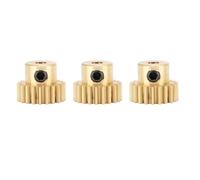 3 piezas de engranajes de motor de cobre para coches RC, módulo M0.8, diámetro de orificio de 3,175 mm, engranaje de repuesto de alta resistencia y resistente al desgaste para (17T)