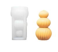 3 piezas de esfera geométrica columna vela molde silicona DIY hecho a mano torre escayola cera soja hacer resina decoración del hogar Para Hacer Velas(White02)