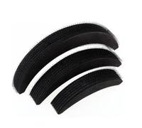 3 piezas de esponja de espuma negra en forma de luna para el cabello, inserto para base de cabello, herramienta de inserción de peinado, herramientas de aumento para mujeres, niñas (grande, mediano y