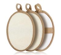 3 Piezas de Esponja de Luffa para el Cuerpo, Esponja Exfoliante Corporal de Ducha, Natural, para Mujeres y Hombres, Hecha de Luffa y Ecológica
