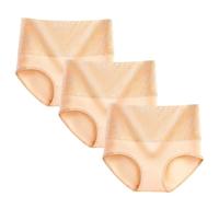 3 Piezas de Faja Moldeadora de Cintura Alta Sexy para Mujer para después del Parto, abdominoplastia y Levantamiento de Cadera Braga Faja Reductora Mujer Deportivos Mujer 37 (Beige, XXXXXL)