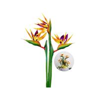 3 piezas de flores permanentes grandes de Bird of Paradise de 29 pulgadas,la parte de la flor está hecha de poliuretano de goma suave, plantas de flores artificiales para oficina en casa(amarillo)