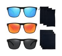 3 Piezas De Gafas De Sol Deportivas, 3 Piezas De Toallas Espejo Y 3 Piezas De Bolsas De Espejo, Gafas para Bicicletas, Tela De Vidrio Suave, Protector Solar.