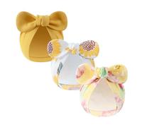 3 piezas de gorro de bebé transpirable algodón suave y cómodo sombrero de hospital hermoso bowknot para bebés 0-3 meses sombrero de primavera, SET6, Talla única