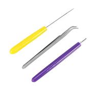 3 piezas de herramienta de quilling de papel para bricolaje, pluma ranurada de quilling multifunción, pluma de aguja de quilling, kit de herramientas de pinzas de quilling,