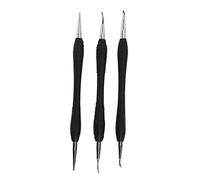 3 piezas de herramientas de modelado de artesanía de cuero, herramienta de frotamiento de prensa de cuero de acero inoxidable, cucharas de grabado, kit de tallado de modelado para