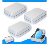 3 Piezas de Jabonera de Viaje, Jabonera de Viaje con Capa de Drenaje Extraíble, Jabonera Impermeable, Jaboneras para Pastillas de Jabon, Jabonera con Tapa, Caja de Jabón Portátil