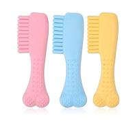 3 piezas de juguete para mascotas para masticar dientes, limpieza de perros, mordeduras interactivas, resistente a las mordeduras, juguete en forma de peine para masticadores agresivos, perros