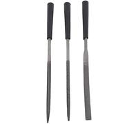 3 piezas de lima de aguja de aleación de acero cortado de grano de diamante Mango de plástico plano Warding cuadrado triangular redondo medio redondo útil y atractivo.