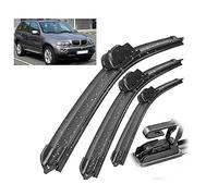 3 Piezas de limpiaparabrisas Delantero y Trasero. Kit de Juego de limpiaparabrisas Traseros, para BMW X5 E53 2000-2006 Cepillos 24" 22" 18"