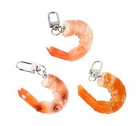 3 Piezas De Llavero De Camarones Simulado, Llavero Divertido, Bolsa Creativa Y Adornos Interesantes.