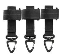 3 piezas de llavero for exteriores, bolsa con clip for equipo táctico, llavero con correa, guantes, soporte de cuerda(Black 3pcs)