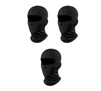 3 piezas de máscara de esquí para bicicleta de motocicleta a prueba de viento, máscara deportiva, casco para montar en motocicleta al aire libre, máscara de protección UV, negro, secado rápido, unisex