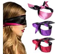3 Piezas De Máscara De Ojo Satinado, Máscara De Ojo Con Correa, Máscara De Ojos Suave Y Cómoda, Máscara Para Ojos Para Mujeres, Máscara Para Ojos Simple Y De Moda.
