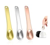 3 Piezas de Mini Espátulas-Cucharas de Maquillaje, Cucharas de Belleza, Aplicadores Reutilizables, Adecuado para Crema de Mascarilla, Loción y Crema Hidratante, 60 x 12 mm, Oro, Plata y Rosa Oro