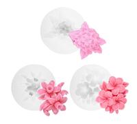 3 piezas de moldes de silicona para velas, moldes de silicona con flores Juxtaposites Hortensia, utilizado para velas, jabón, chocolates, dulce de azúcar, pasteles y otras manualidades DIY