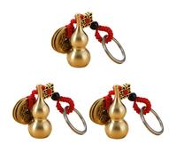 3 piezas de nudo chino Lucky Coins Feng Shui Calabaza llaveros de suerte y tesoro decoración del hogar jardín salud prosperidad