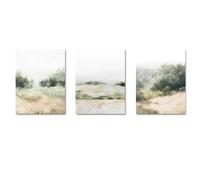 3 piezas de paisaje pastoral, montañas, bosques, impresiones, póster, lienzo estético abstracto moderno, pintura para decoración del hogar, imagen de pared de 60 x 80 cm